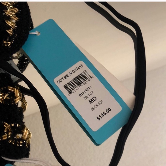 Beach Bunny “Got me in chains” black bikini NWT - Picture 3 of 8